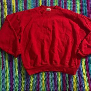 Duofold 1980s vintage crew neck sweater red men’s xl extra large cotton